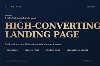 design and build a high converting astro landing page
