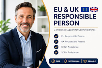 be your eu and UK responsible person for your cosmetic,skincare,amazon gpsr