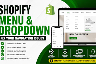shopify menu build shopify store shopify redesign shopify expert dropdown menu