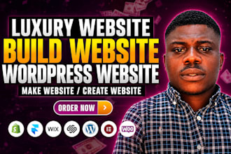 build luxury website design luxury wordpress website development