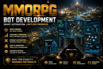 develop advanced game automation and anti cheat systems for mmos