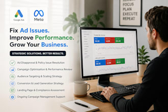 fix google and meta ads disapproval and optimize policy sensitive ads campaign