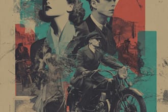 draw vintage retro poster, book and album cover