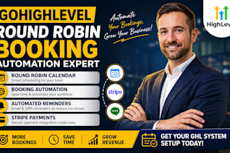 create ghl round robin calendar, booking automation, reminders, stripe payments