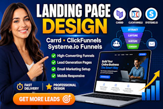 carrd landing page design german systeme io sales funnel click funnels landing