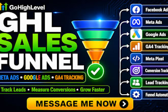 ghl sales funnel ghl facebook ads meta ads google ads ga4 conversion tracking