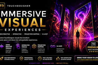 touchdesigner interactive visuals project mapping vj loops touch designing