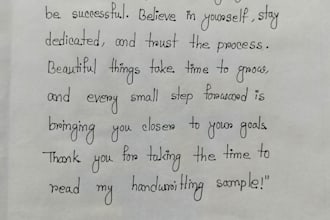do professional handwriting, copy typing and manual writing