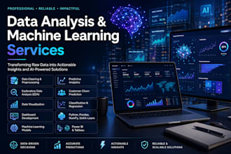 do data analysis, machine learning and ai projects for businesses