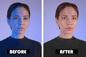 do high end skin retouching and professional photo retouching