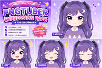 create cute anime chibi pngtuber avatar