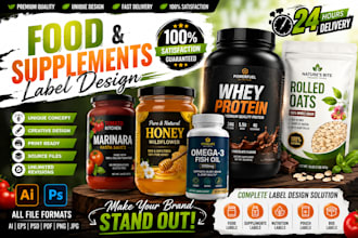 do label design, supplement label design, bottle label design, product label