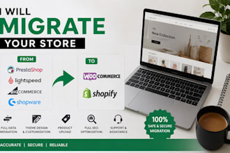 migrate prestashop lightspeed bigcommerce shopware to woocommerce shopify store