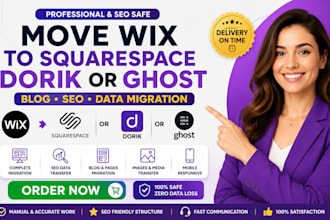 move wix website to squarespace dorik ghost blog SEO data migration