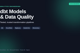 build clean, tested dbt models