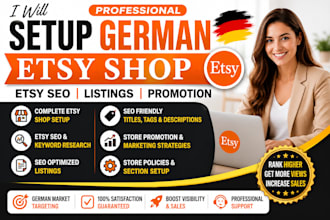 do german etsy shop setup etsy shop promotion german etsy listing product SEO
