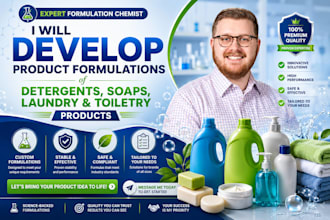 develop formulations for laundry and cleaning products