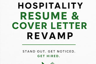 write or rewrite your chef and hospitality resume professionally