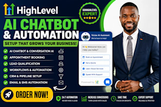 build ghl ai chatbot, CRM automation, workflows and sales funnels