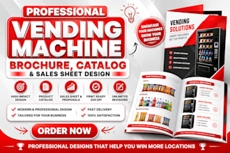 design vending machine brochures catalogs and marketing materials for businesses
