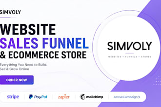 design simvoly website sales funnel and ecommerce store
