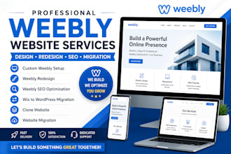 design redesign and create a professional weebly website with SEO