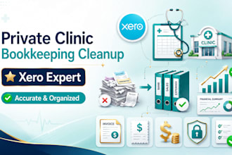 do bookkeeping cleanup for private clinics using xero