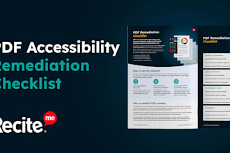 remediate PDF accessibility for wcag, PDF ua, ada, sec 508