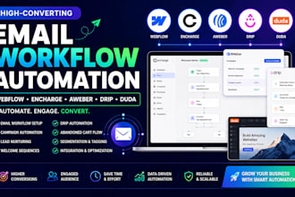 design webflow encharge aweber drip duda email workflow automation campaign setu