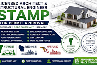 licensed architect and structural engineer stamp in vermont wisconsin maryland