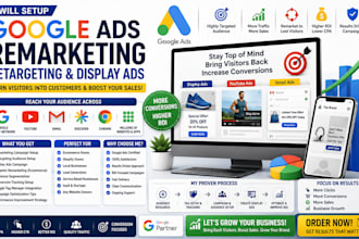 setup google ads remarketing retargeting display ads campaign