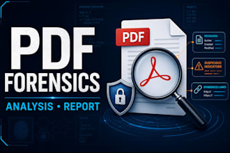 analyze suspicious pdf files and provide a forensic report