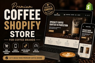 design branded coffee shopify store coffee dropshipping café tea coffee website