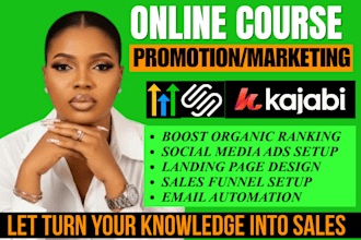 udemy course promotion kajabi course marketing to boost sales facebook ads setup