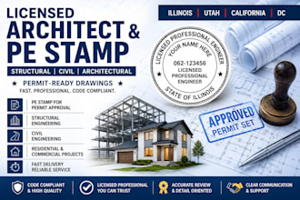 provide USA pe stamp for structural and civil plans