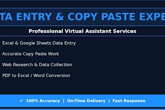 do expert copy paste work and web research