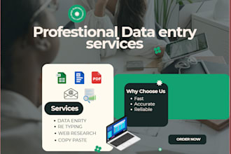 do data entry, copy past, handwriting to word typing