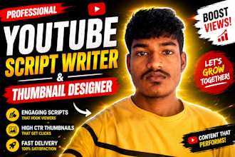 write youtube scripts for motivation facts and finance