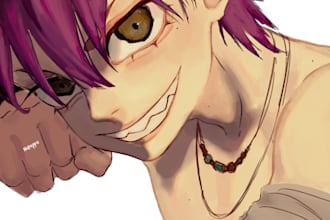 make a semi chibi illustration