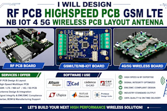 design rf pcb highspeed pcb GSM lte nb iot 4 5g wireless pcb layout antenna