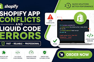 shopify app conflicts and liquid code errors