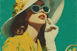 create vintage retro illustration