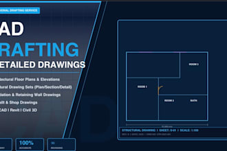 draft professional structural and architectural drawings in autocad