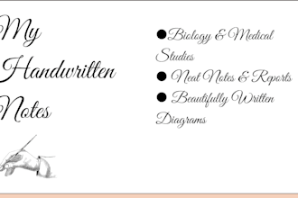 do handwritten notes and documents for biology subjects