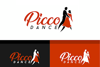 custom dance studio logo with elegant and modern style