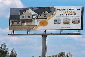 design a signboard, poster, bill board, yard sign, signage