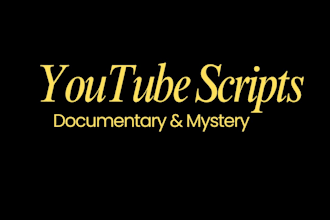 write engaging youtube scripts for mystery history and documentary video