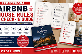 create professional airbnb house rules and check in guide