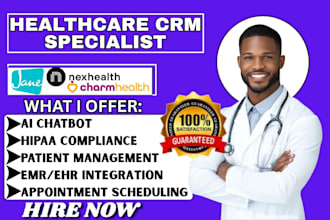 build hipaa complaint jane app nexhealth charmhealth healthcare crm automation