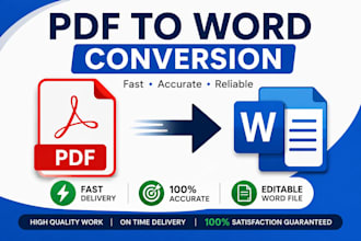type and convert PDF to word